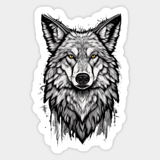 Mystical Wolf Art Sticker